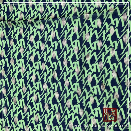 Reiner Polyester -Twist -Chiffon -Stoff mit Folien